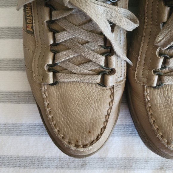 Mephisto Beige Leather Lace-Up Loafers - Picture 3 of 11